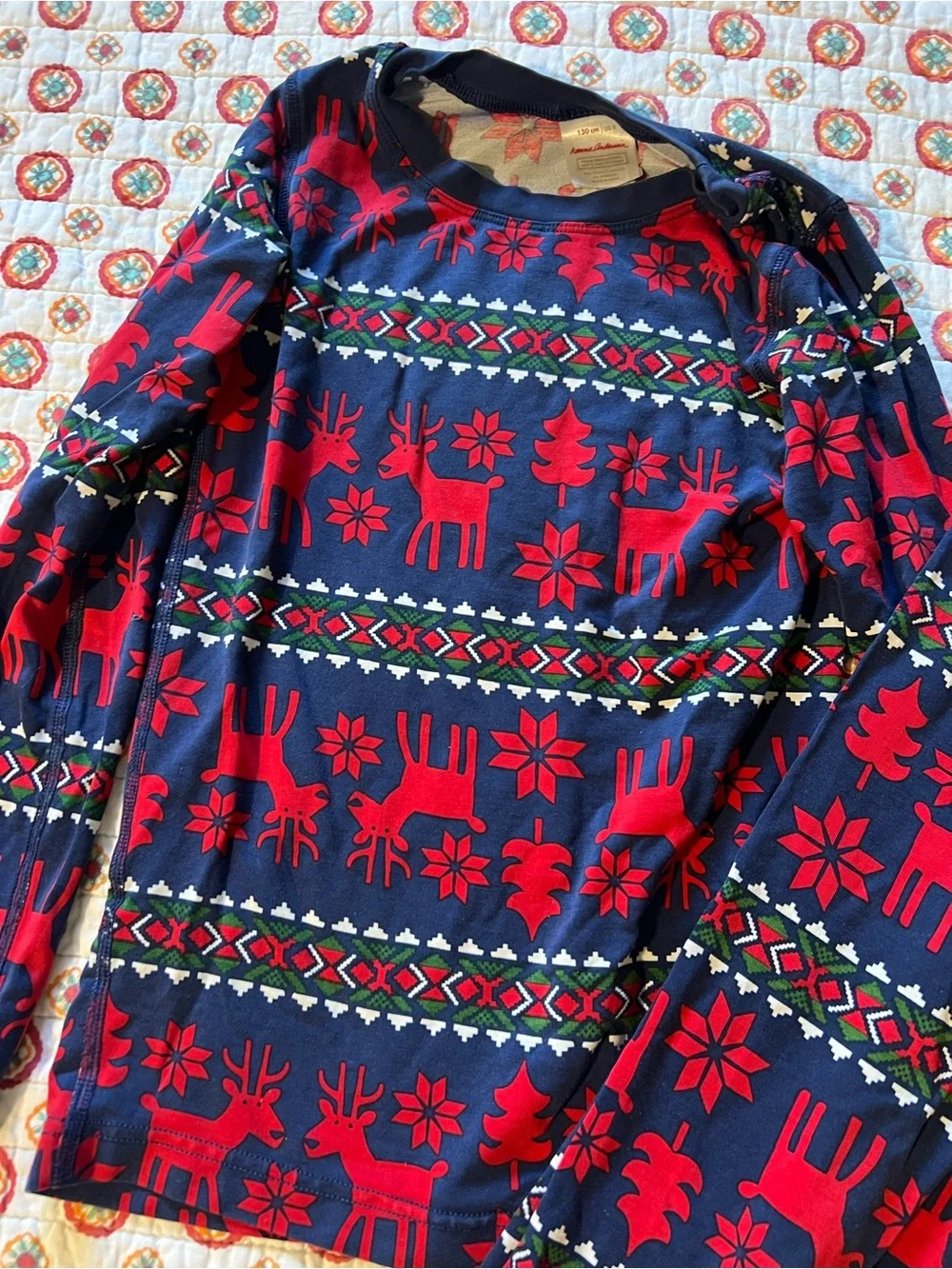 EUC Hanna Andersson Holiday Lyocell Bamboo Pajama Set size 8